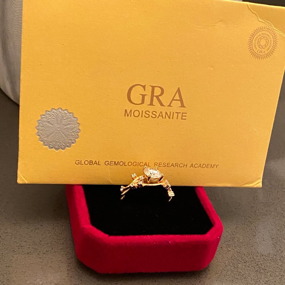 Moissanite 1-Carat Round Cut Ring Size 7